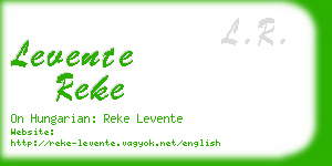 levente reke business card